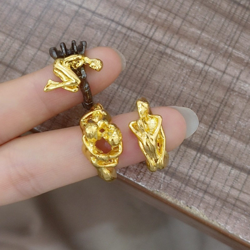 Eve Jewelry & Watches Distribuidor Oficial Rolex - 個性的で創造的なアダムとイブを表現した、サイズ調整可能な女性用リング。高級ジュエリーギフト。