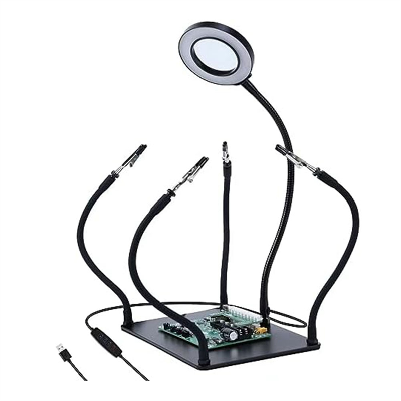 はんだ付けツール 3 LED 拡大鏡ライト PCB ホルダー - Jewelry Repair & Watches Reviews のレビューと価格