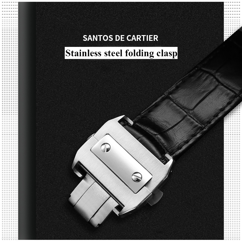男性と女性のための本物の牛革時計ストラップ,高品質の時計バン - Cartier Watch Santos のレビューと価格