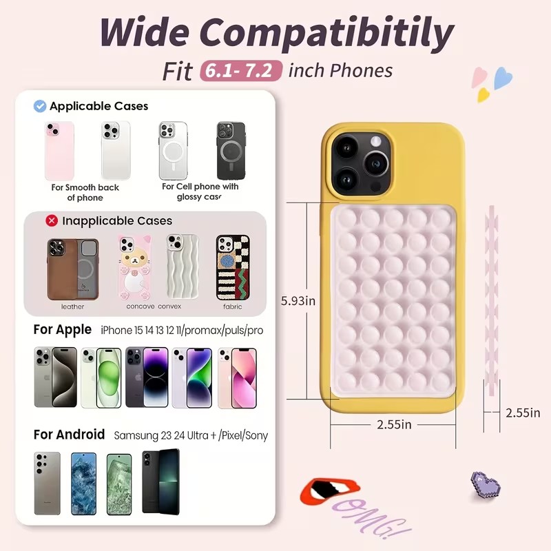 2個パック シリコン製吸盤式スマホホルダー – 角度調整可能 - Watches & Jewelry Repair Center New York のレビューと価格
