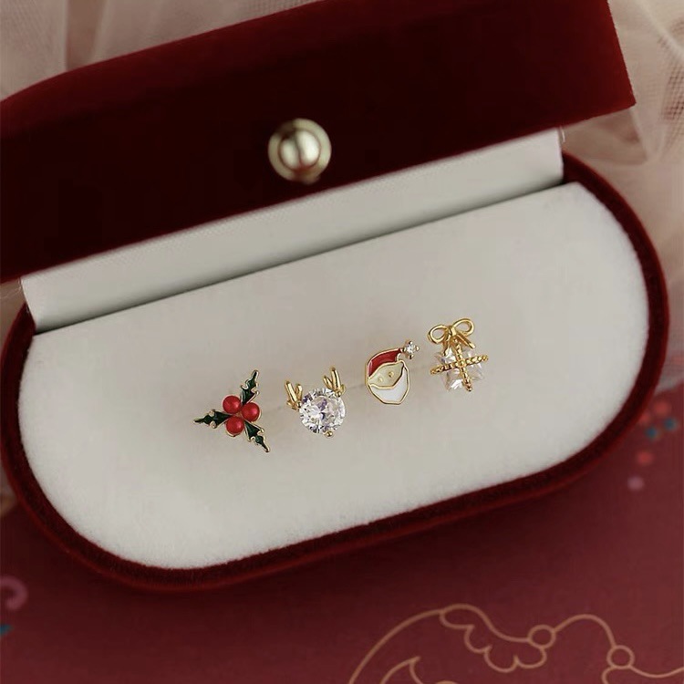女性用マルチカラージルコニアイヤリング,4ピース,ドリップグ - Eve Jewelry & Watches Distribuidor Oficial Rolex のレビューと価格